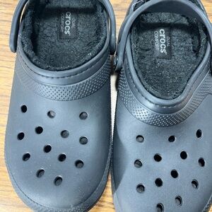 Crocs Classic Lined Fuzzy Black Clog Men’s Size 9 W 11 US SKU 203591